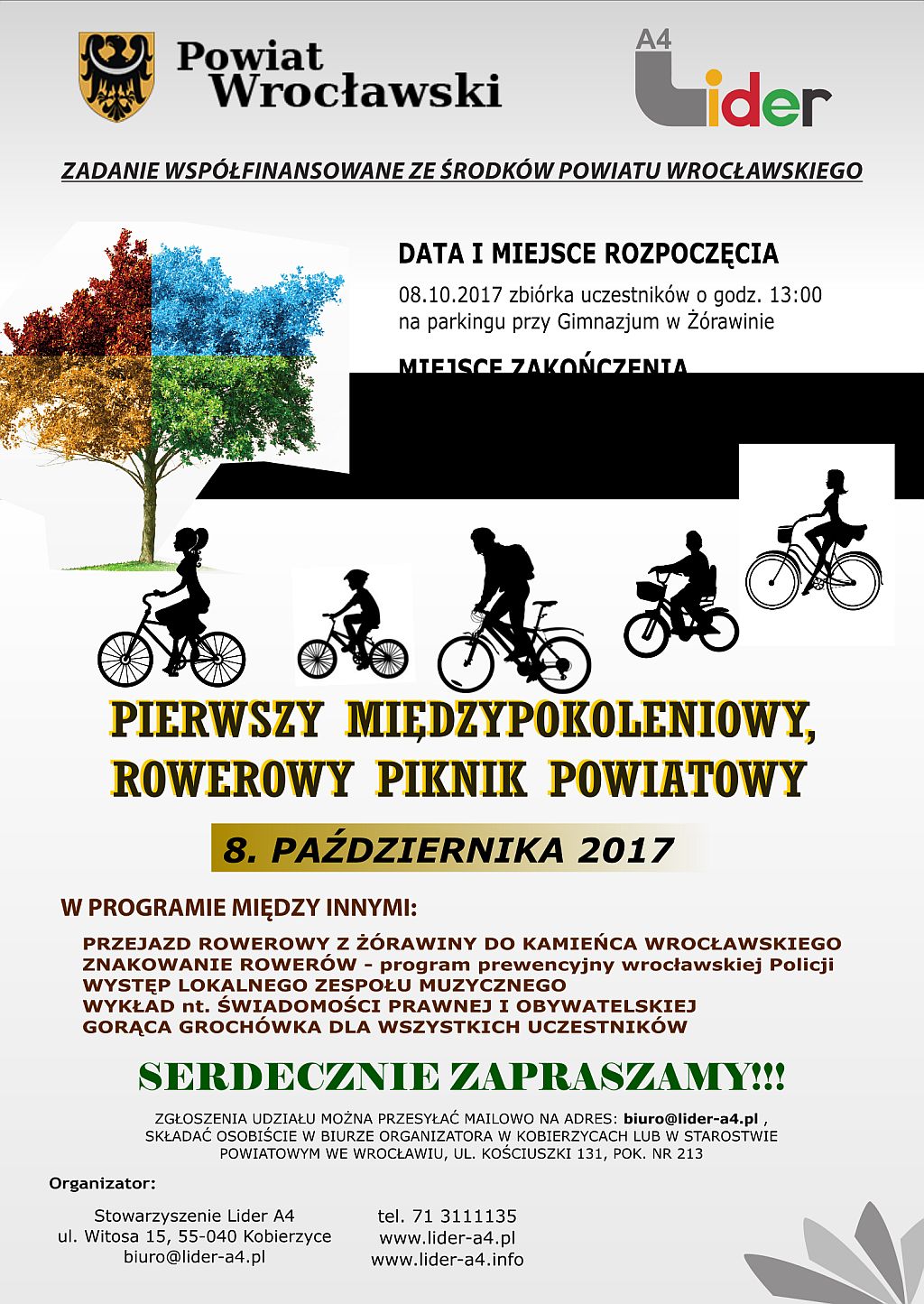 Plakat piknik rowerowy