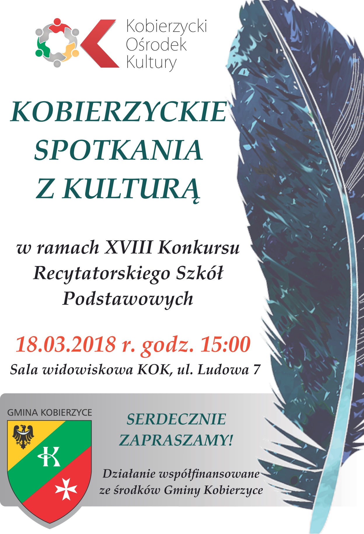 Plakat kobierzyckie spotkanie z kulturą.