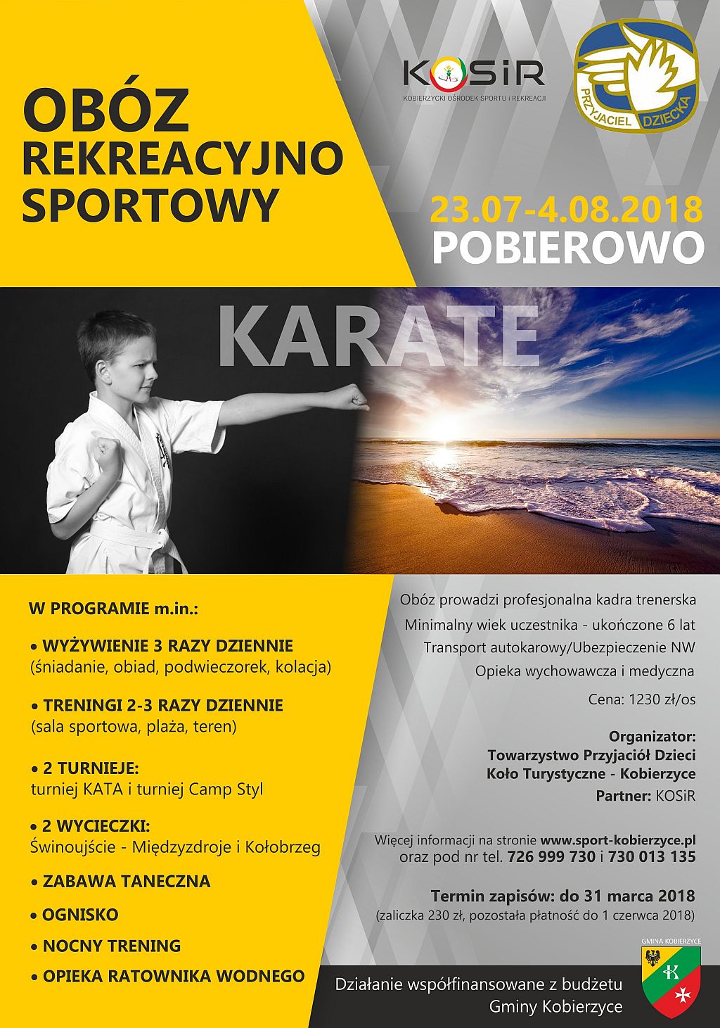 Plakat obóz karate