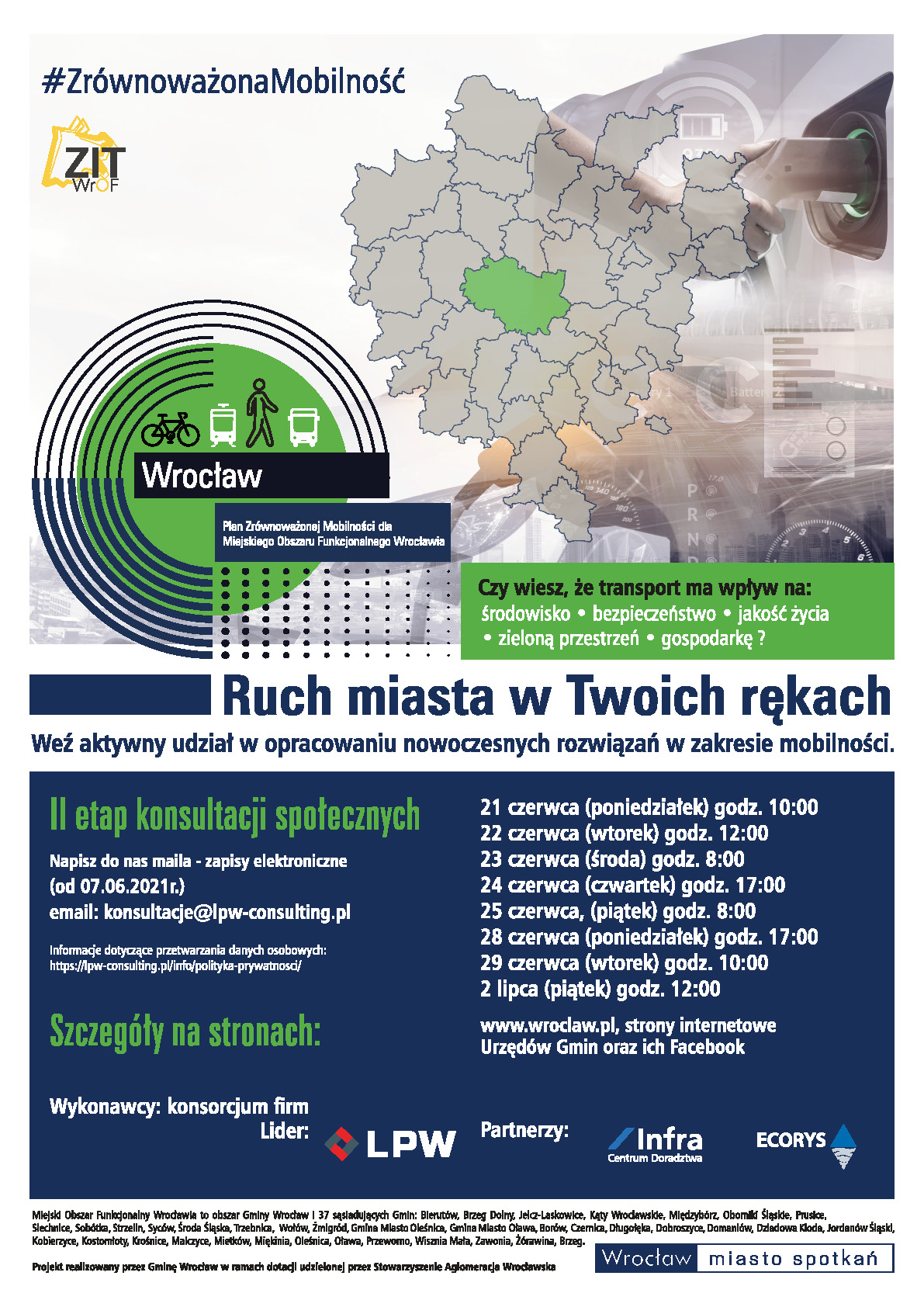 Plakat planu zrównoważonej mobilności